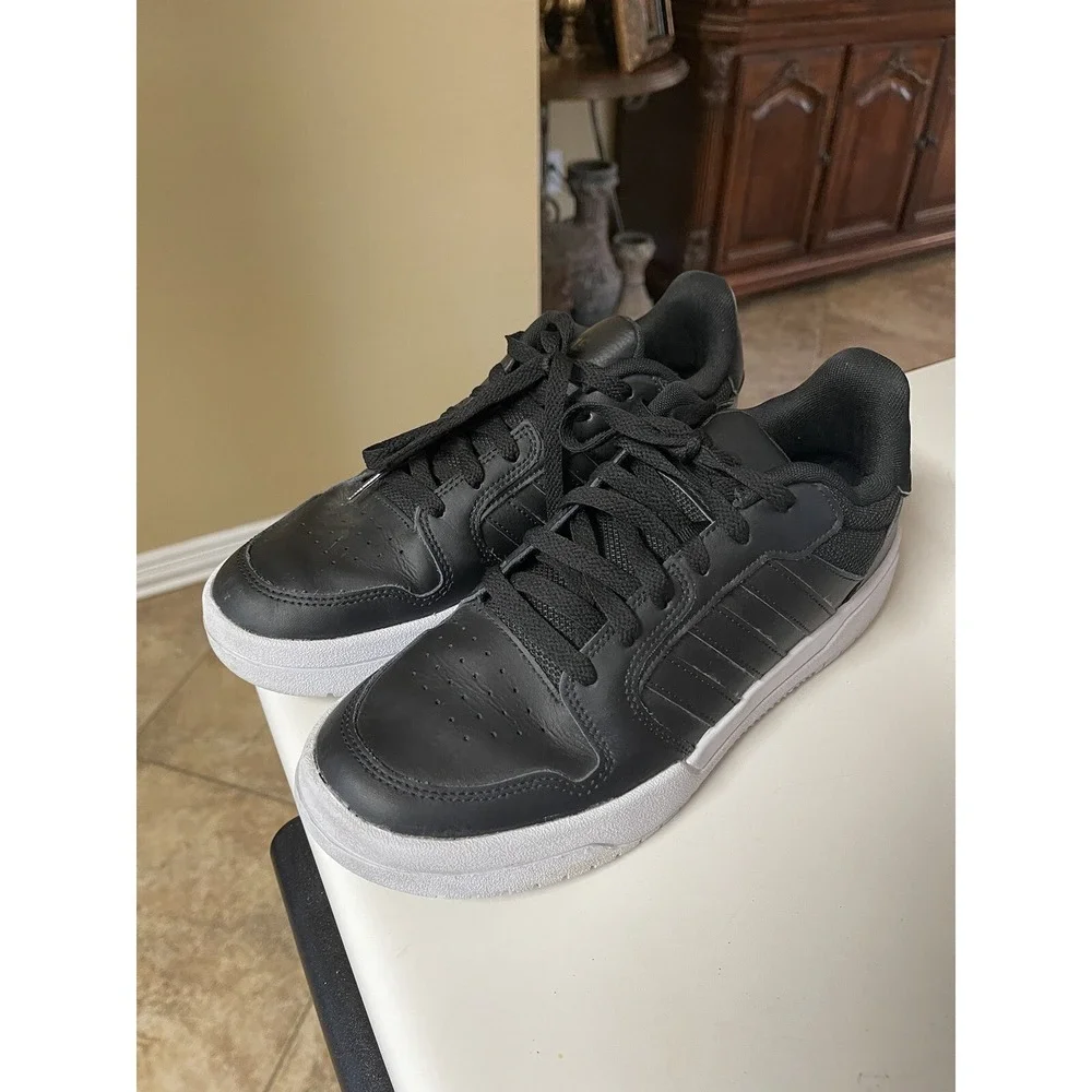 Adidas Entrap Core Black Mens 8.5 Low Top Sneakers Casual‎ Athletic Shoes Trendy